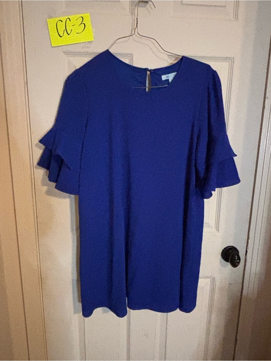She + Sky Dresses & Skirts - She + Sky Cobalt Blue Short Sleeve Shift Dress